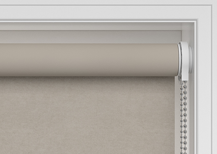Flori Faux Suede (Blackout), Latte - Twist&Fit Roller Blind - Image 10